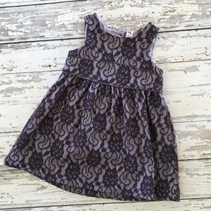 Cherokee Toddler Girls Purple Lace Party Dress 3T
